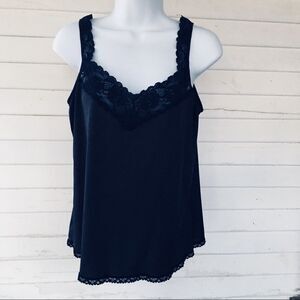 Vanity Fair Black Lace Camisole 34/40